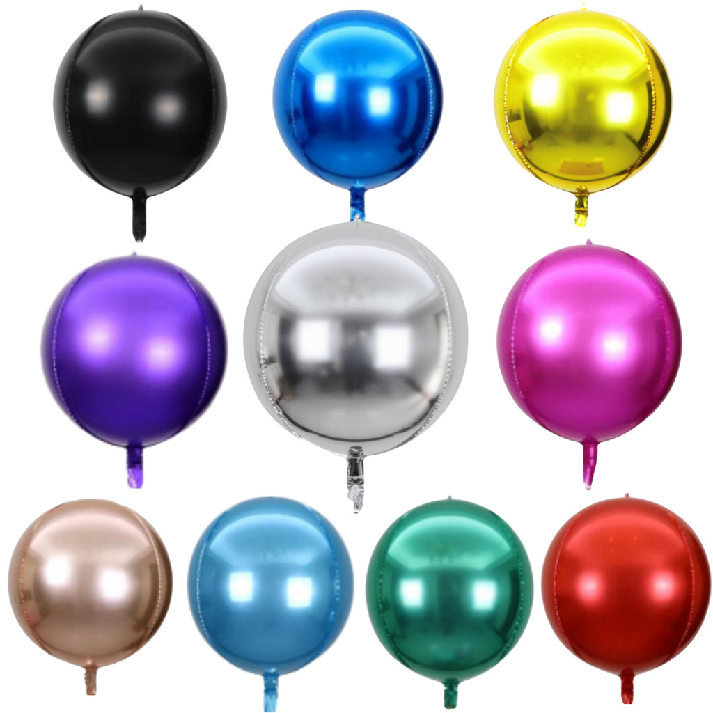 10 Orbz 4D Balões Metalizado Grande Decoração Festa Globo 22" 32" 50" em Oferta na Shopee