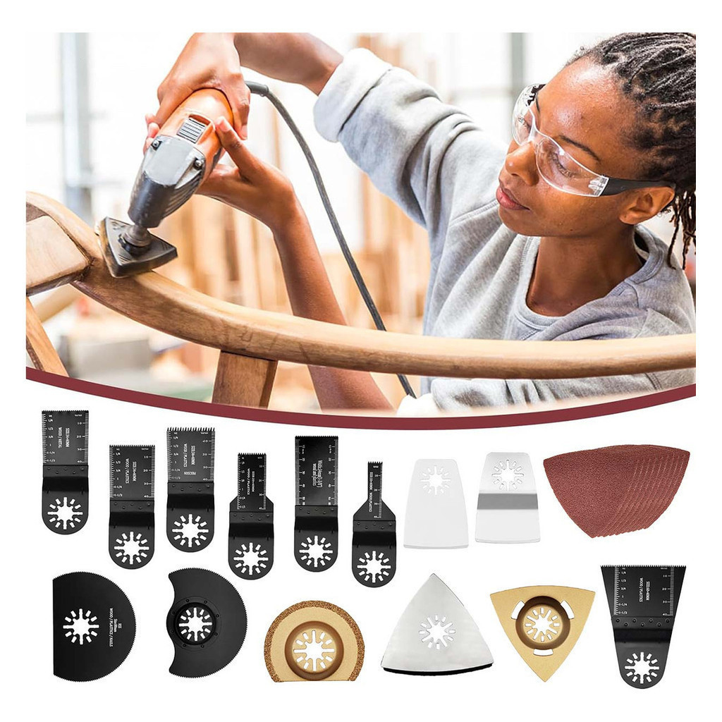 Conjunto De 24 Lâminas De Serra Oscilantes Multiferramentas Para Multimaster , Rockwell Worx XNUQ