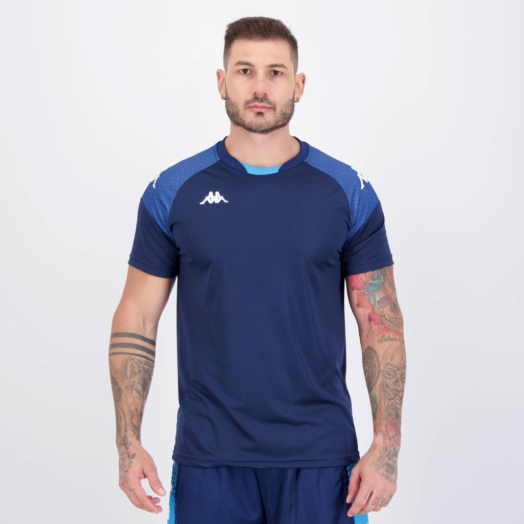 Camiseta Kappa Sammy Marinho em Oferta na Shopee