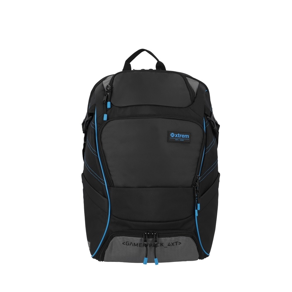 Mochila para Notebook Xtrem 17" Gamerpack Preta e Azul em Oferta na Shopee