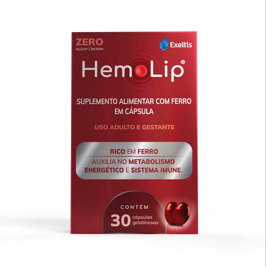 Hemolip Suplemento Alimentar 30 Cápsulas – Energia, Disposição e Saúde do Sangue