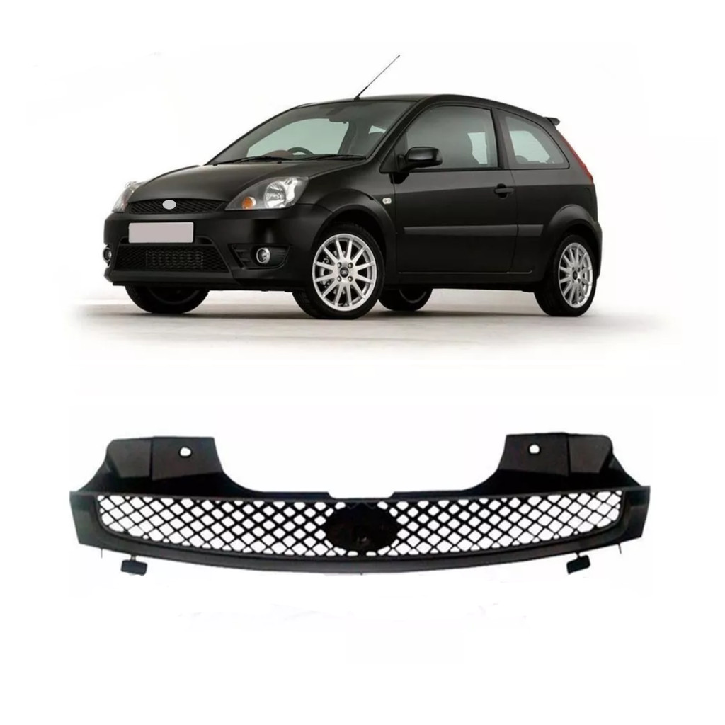 Grade Radiador Fiesta 2003 2004 2005 2006 2007 Dianteira Preta