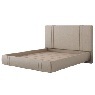 Cama King Flutuante Com Cabeceira 195cm Lyra S05 Linho Bege - Mpozenato em Oferta na Shopee