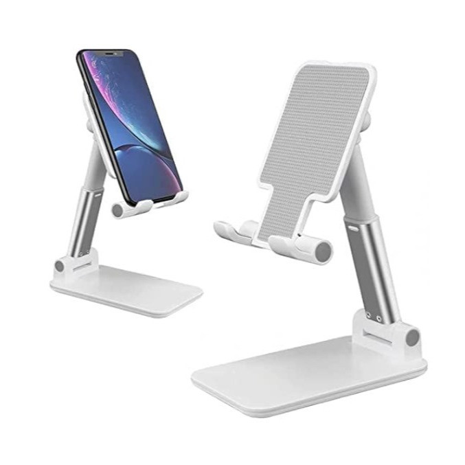 Imagem Suporte Celular de Mesa Retrátil Móvel Ajustável Portátil Smartphone Tablet iPad Escritório