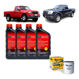 Kit Troca De Oleo E Filtro Ford Ranger 16v 2.3 Gasolina 5w30 Sintetico Motorcraft Revisão Original em Oferta na Shopee