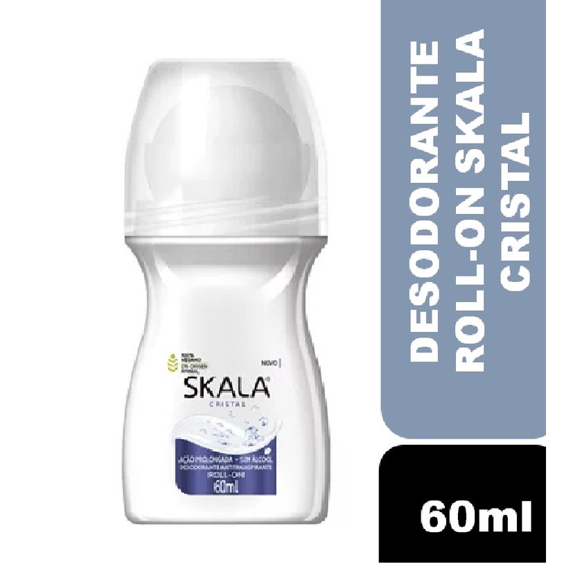 Desodorante Roll-on Skala Cristal 60ml em Oferta na Shopee