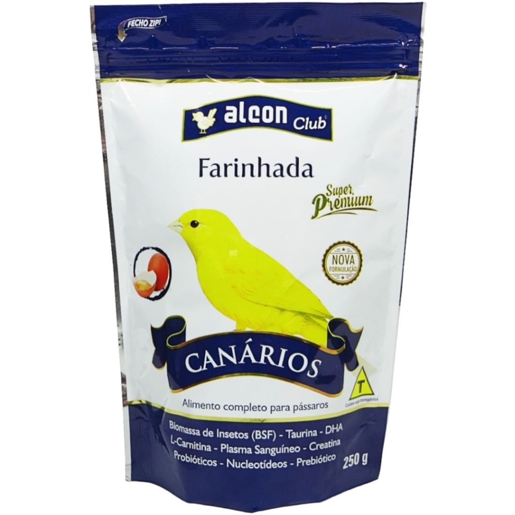 Alcon Club Farinhada Canário 250g Super Premium Ração Para Pássaros