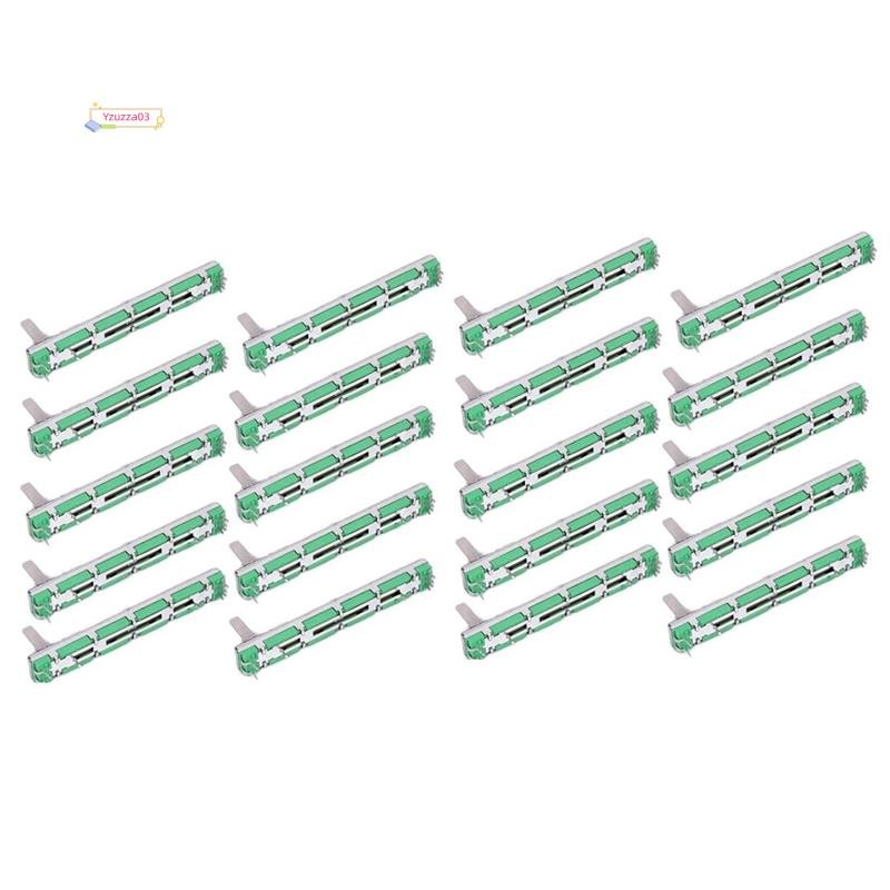 [Hot]20 Unidades 75 Mm Behringer Mixer Fader B10K Lote De Potenciômetro Deslizante Duplo Reto