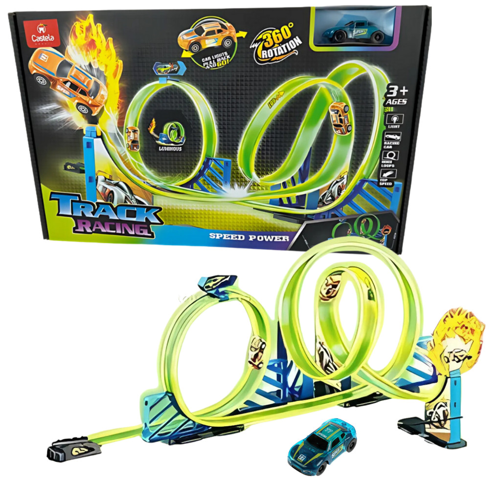 Super Pista Corrida Brilha No Escuro Looping Triplo Radical Castela em Oferta na Shopee