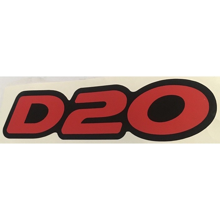 Par de Emblemas Chevrolet D20 Vermelho Vinil Importado