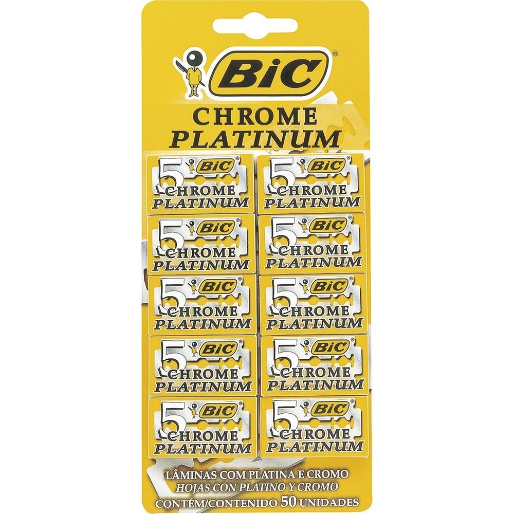 Lâmina Bic Chrome Platinunm 10 Embalagens com 5 Unidades - Beauty