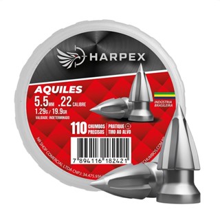 Chumbinho Aquiles 5.5mm 110 Unidades - Harpex em Oferta na Shopee