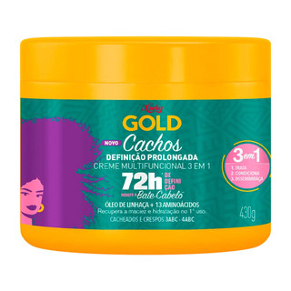 Creme de Tratamento Niely Gold Cachos Definição Prolongada 3 em 1 com 430g em Oferta na Shopee
