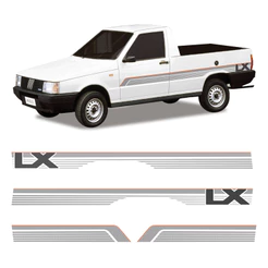 Kit Faixa Fiorino Lx 1990 Adesivo Lateral Modelo Original