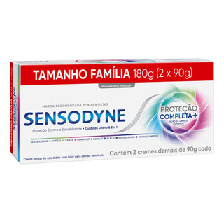 Creme Dental Sensodyne Proteção Completa Tamanho Família com 2 Unidades de 90g cada em Oferta na Shopee
