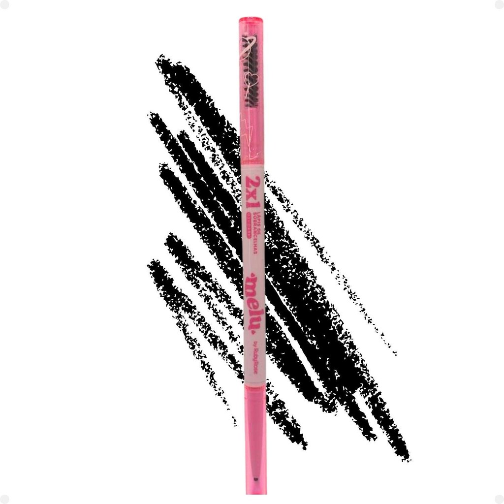 Lápis Para Sobrancelhas Melu By Ruby Rose Ponta Fina 2x1 Cor 03 Dark Rr2401-3