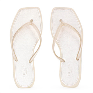 Chinelo Brizza Arezzo Bico Quadrado Metal Square Dourado - Feminino em Oferta na Shopee