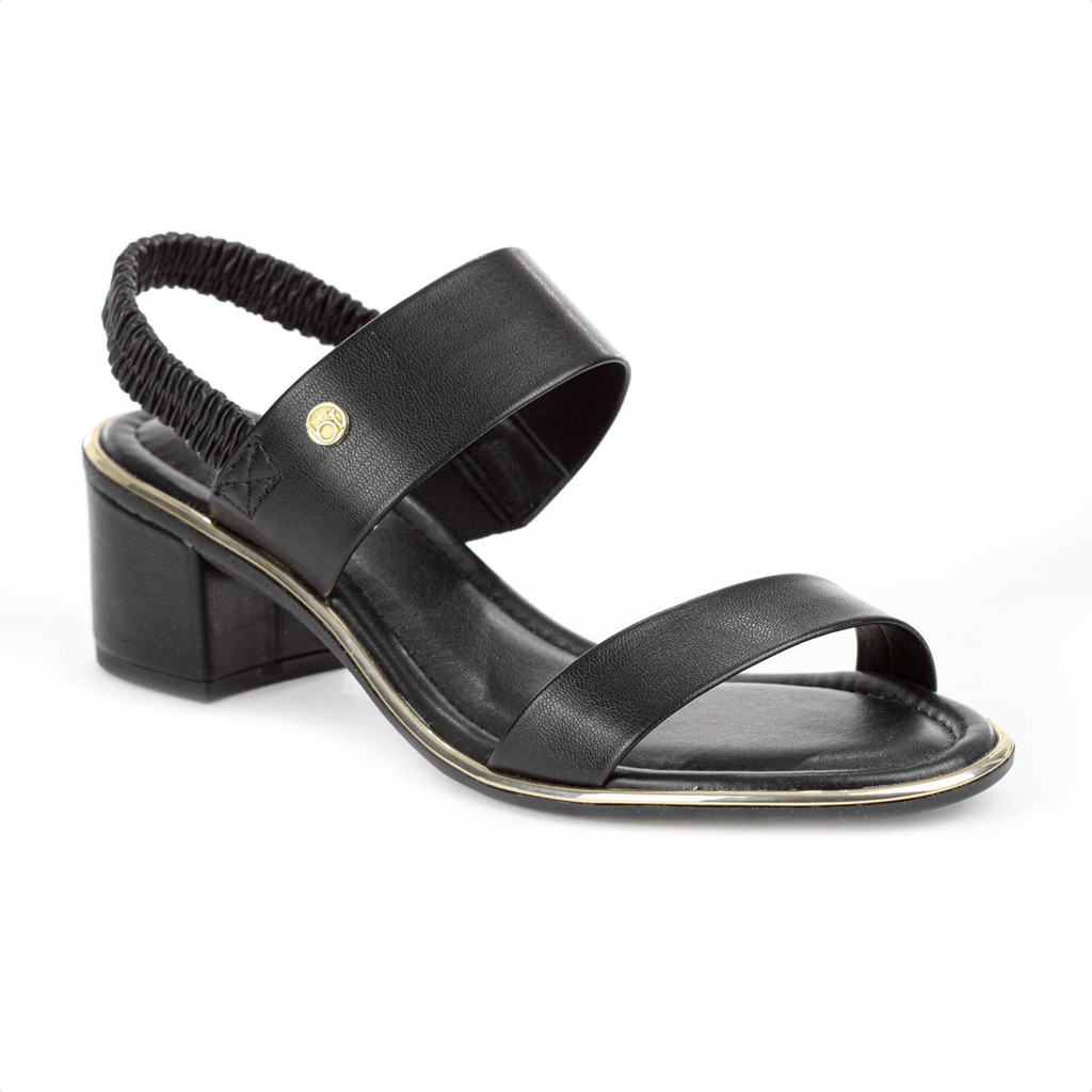 Sandália Beira Rio Salto Baixo Napa Turim Preto - Feminino em Oferta na Shopee