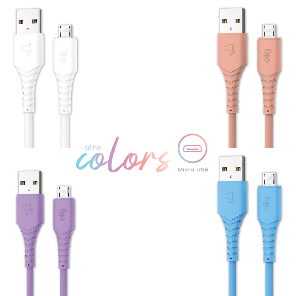 Cabo para Recarga e Sicronização, ELG, M512, USB para Micro-USB, 1.2 metros, 2.4A e 12W - Mobile & Gadgets