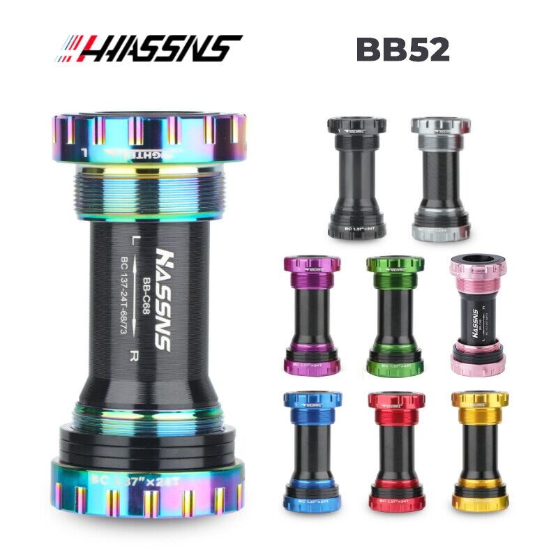 HASSNS bicicleta suporte inferior Hollowtech carruagem movimento central mtb bb68 para mountain bike pedaleira integrada pedaleira ciclismo