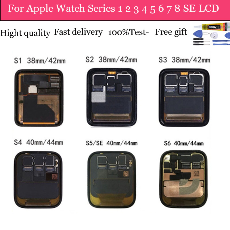 Tela LCD para Apple Watch Series 5 6 7 8 9 SE SE2, Substituição de Tela Touch, C