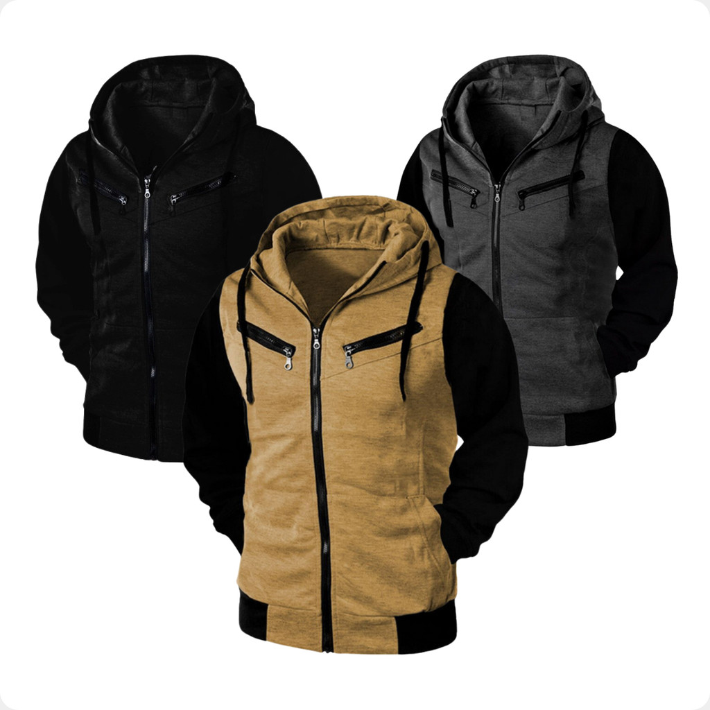 Kit 3 Blusas de Frio Ramazzoni Casaco Moletom Roupa de Inverno em Oferta na Shopee