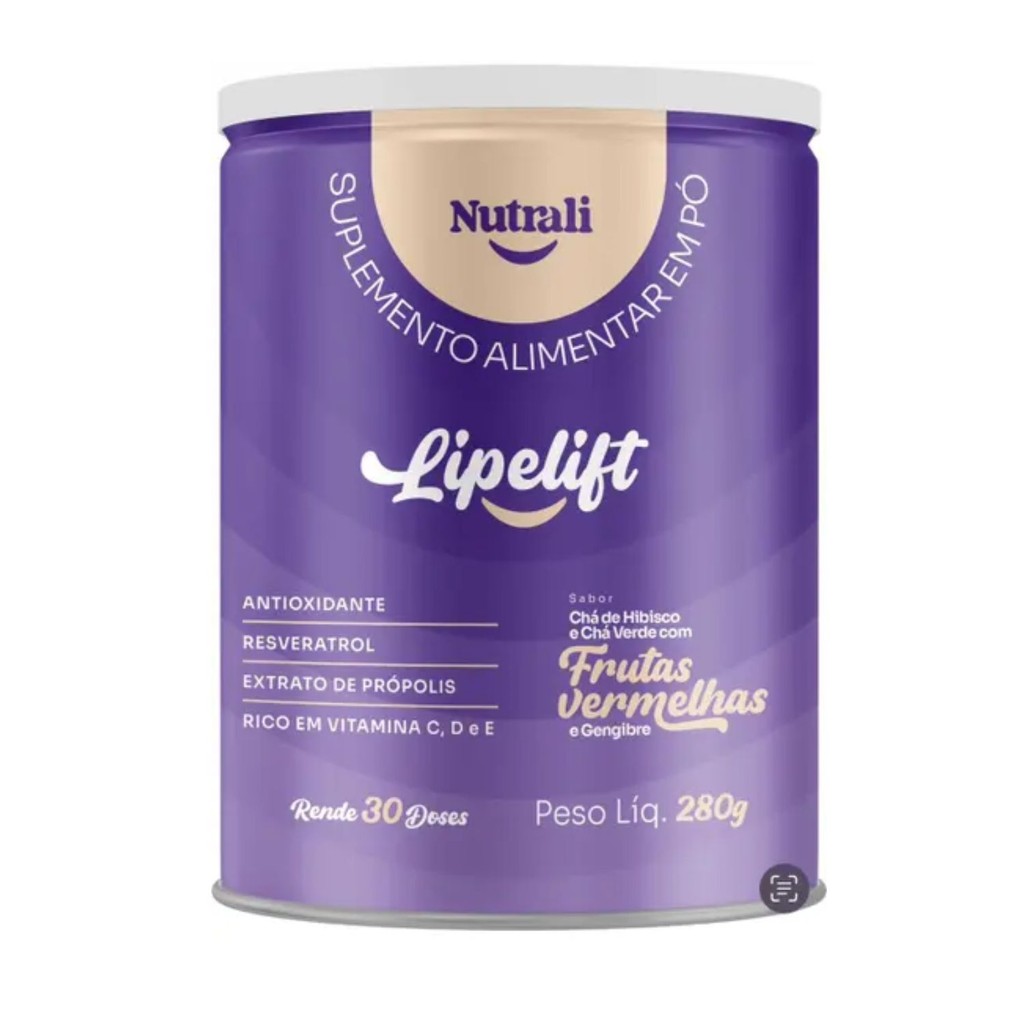 Lipelift 280G Lata Cha Hibiscocha Verdefrutas Vermgeng Nutrali em Oferta na Shopee