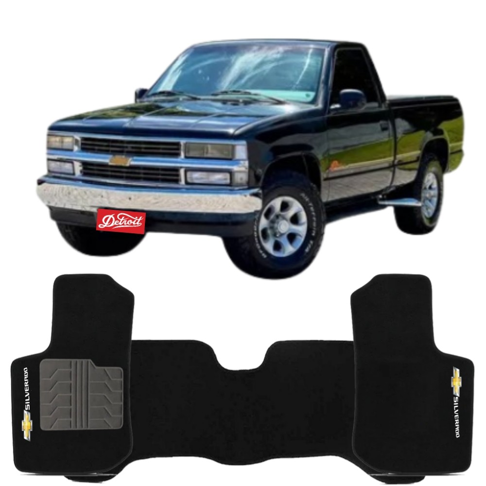 Tapete Chevrolet Silverado 1985 a 1997 Tevic TVGM2543 Carpete Preto
