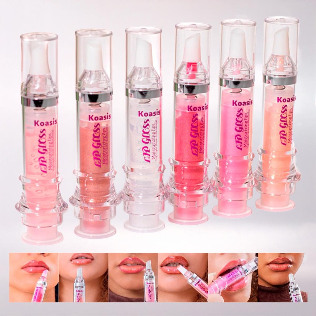 Lip Gloss Seringa Brilho Intenso Duradouro Fácil Aplicação KM003 - Koasis em Oferta na Shopee