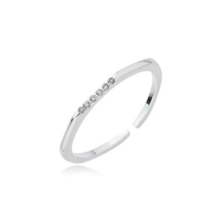 Anel Infinity Cravejado (Regulável) | Banhado a Prata em Oferta na Shopee