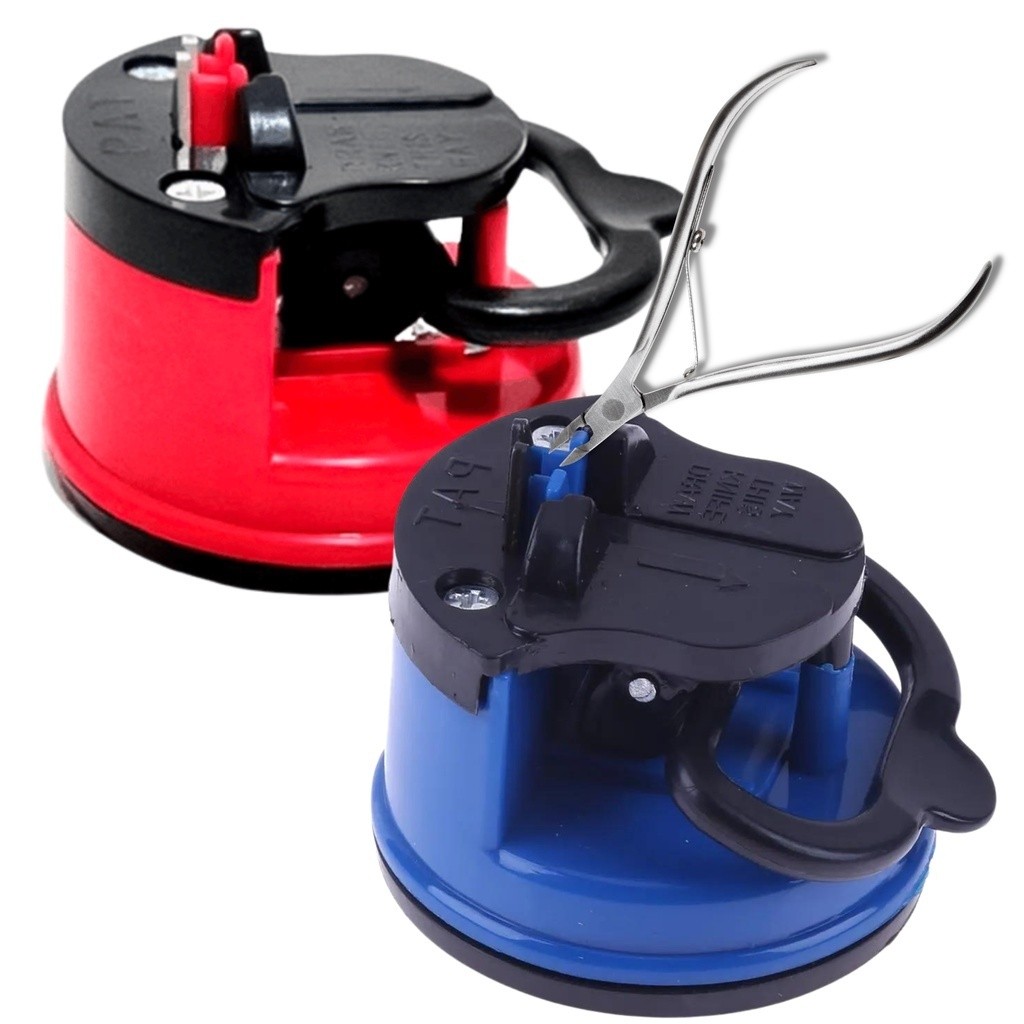 Afiador De Alicate De Unha Amolador de Faces e Afiador de facas e laminas Ventosa para fixacao em Oferta na Shopee