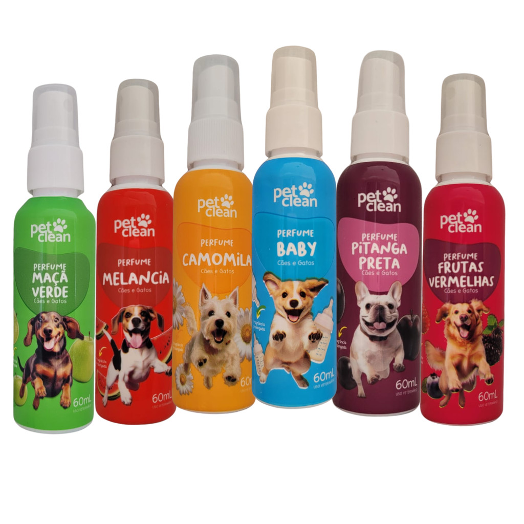 Perfume Fragrâncias Pet Clean Cachorro Gato Cão Pet 60ml
