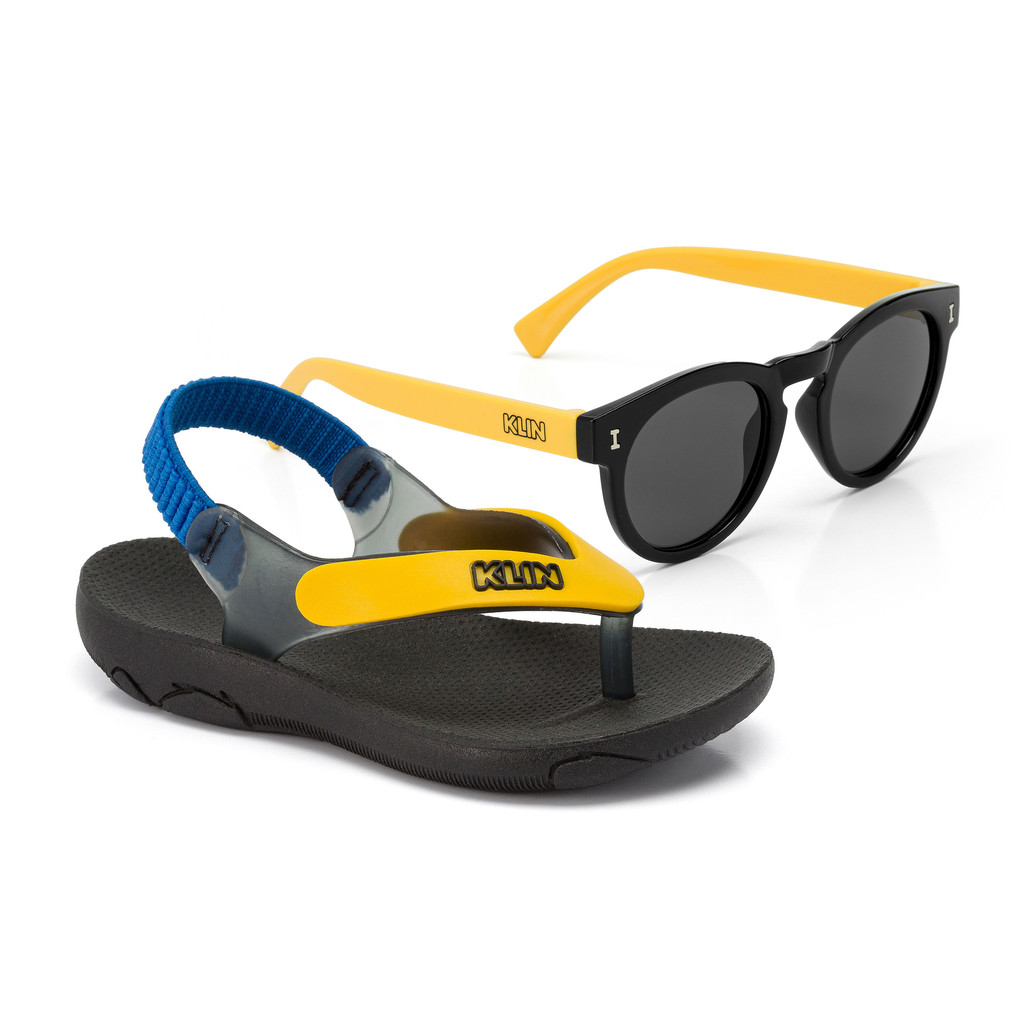 Chinelo Infantil Klin Acqua Print com óculos de sol - Baby & Kids Fashion