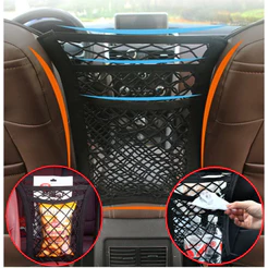 Saco Rede De Armazenamento De Encosto / Assento De Carro Universal De 3 Camadas Traseiro