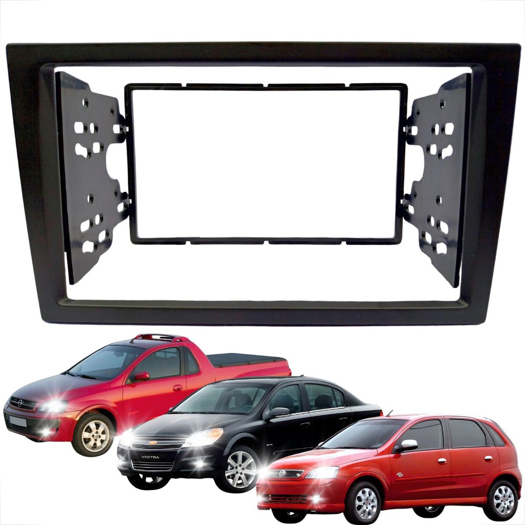 MOLDURA PAINEL GM CHEVROLET CORSA MONTANA VECTRA PARA MULTIMÍDIA 7 POLEGADAS 2 DIN 89/M1