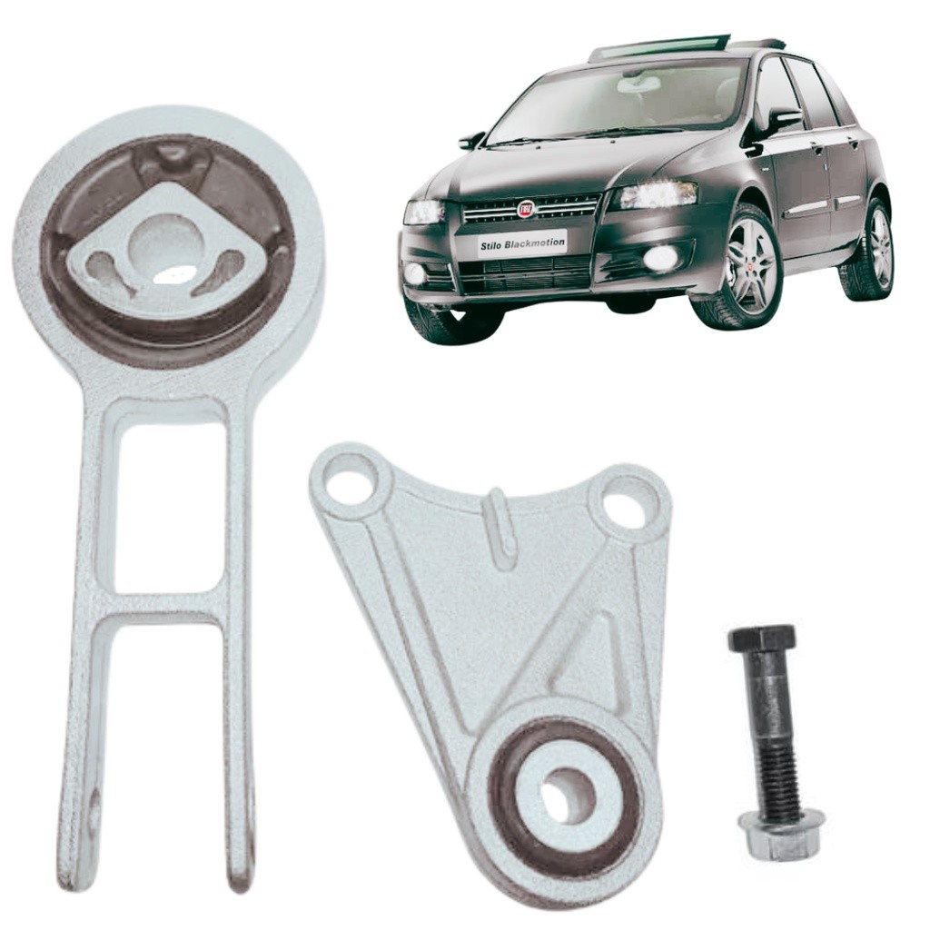 Coxim Do Câmbio Com Suporte Fiat Stilo 8v/16v 2002 Até 2011