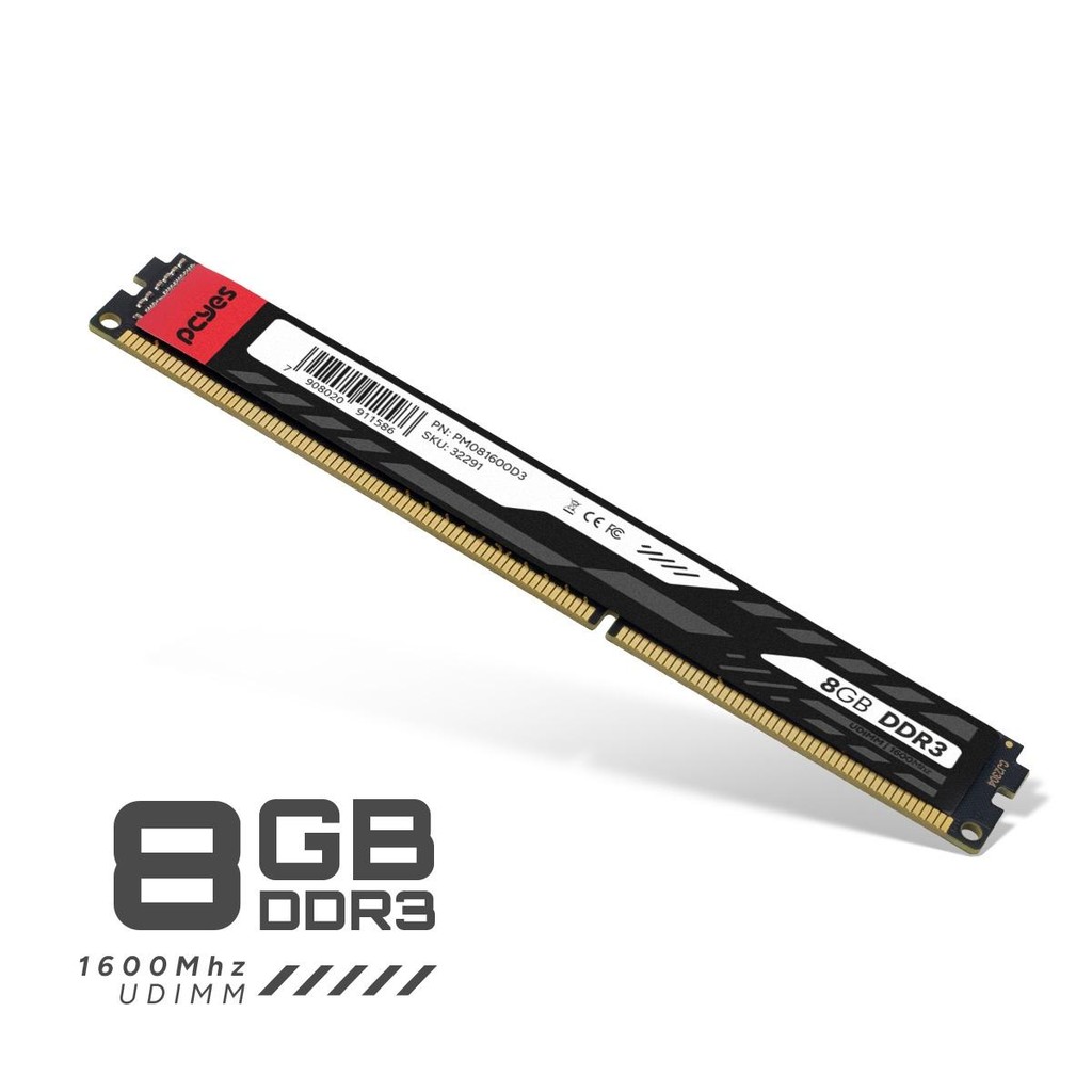 Memoria Pcyes Udimm 8gb Ddr3 1600mhz - Pm081600d3