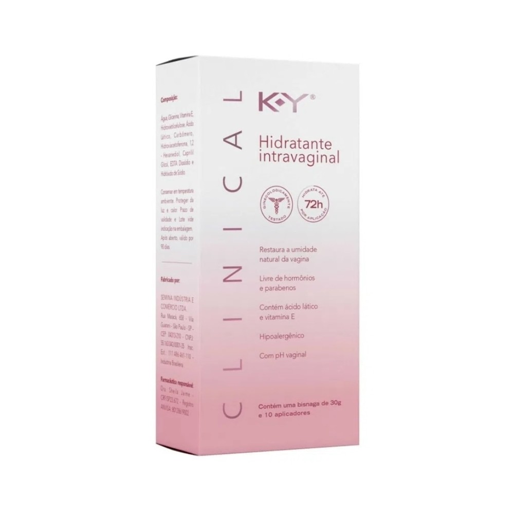 Hidratante Intravaginal K-Y Clinical 30g + 10 aplicadores em Oferta na Shopee
