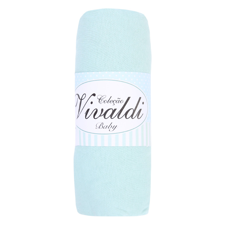 Lençol Berço Sul Brasil Vivaldi Baby Liso Verde - Mom & Baby