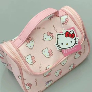 Bolsa De Cosméticos Hellokitty De Grande Capacidade Higiene Pessoal Fofa De Desenho Animado Armazenamento Portátil Para em Oferta na Shopee