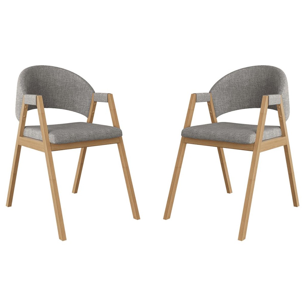 Kit 2 Cadeiras Mesa Jantar Suellen Versátil Reforçada Linho em Oferta na Shopee