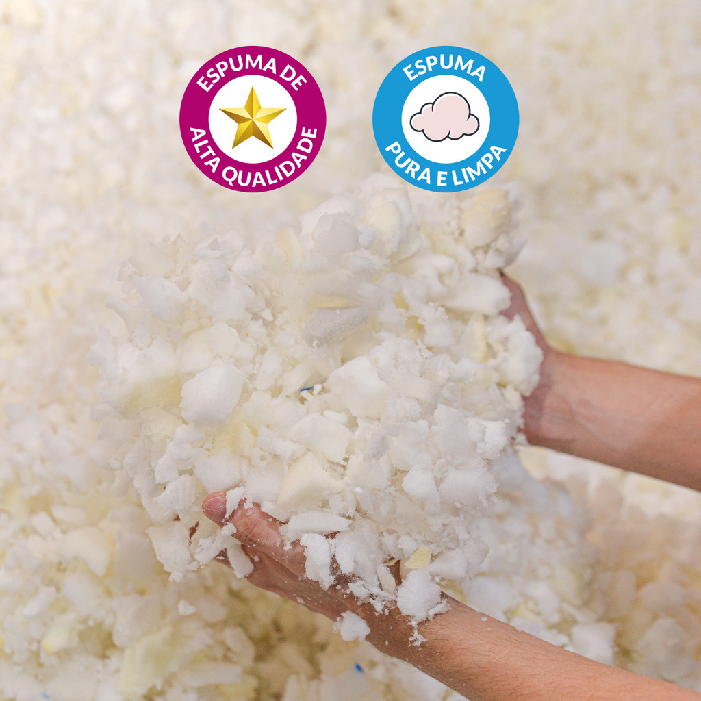 Flocos Espuma Pacote 50 Litros P/ Enchimento Puff Almofada