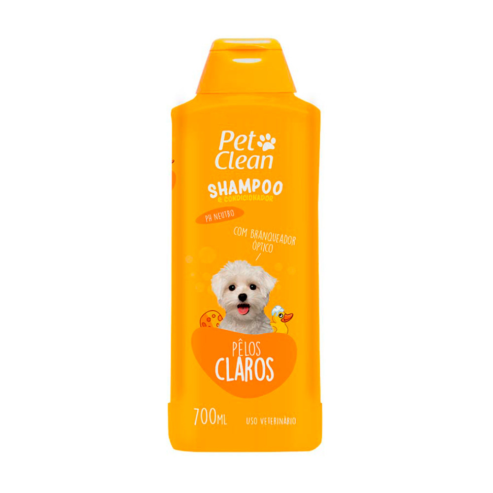 Shampoo e Condicionador Para Cães e Gatos Clareador Pet Clean 700mL - Pets