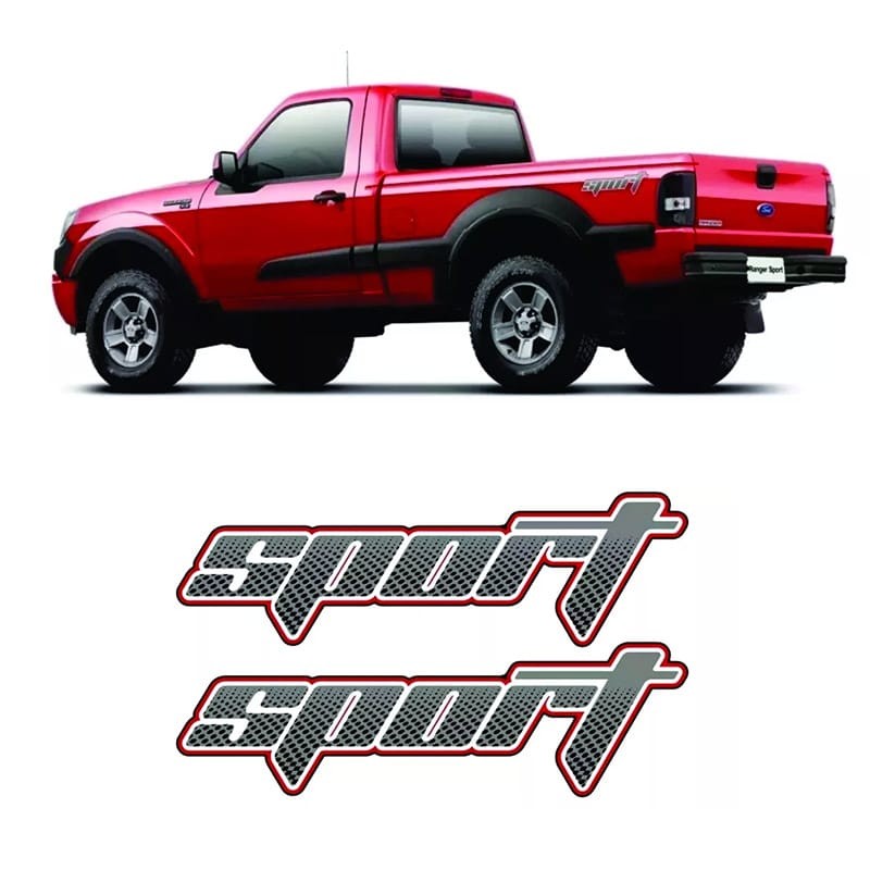 Par De Adesivos Compativeis C/ Sport Ranger 2009 Ate 2012