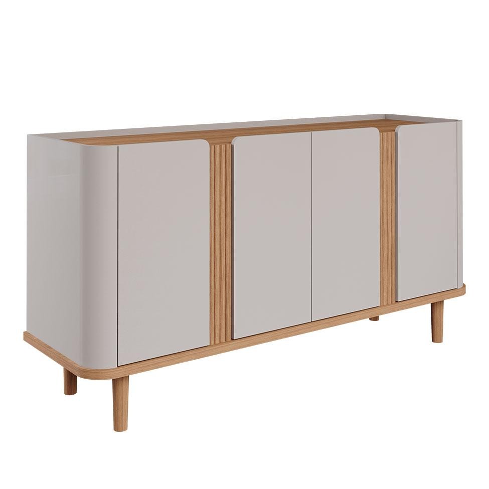 Buffet Eva 4 PT Off White e Nature - Home & Living