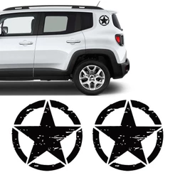 Kit Adesivos Estrela Militar Corroida Jeep Renegade Preto