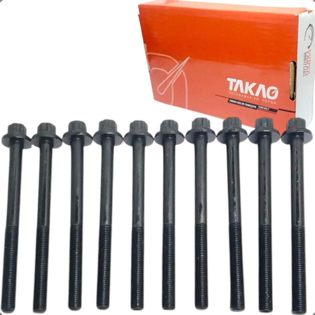 Jogo Parafuso De Cabeçote Takao Nissan Sentra Xtrail Tiida Livina Grand Livina 1.8 Mr18 2.0 Mr20