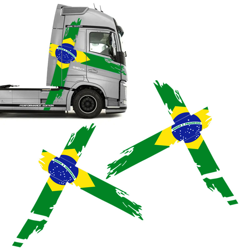 Faixa Volvo Suecia Brasil Fh Performance Adesivo Lateral