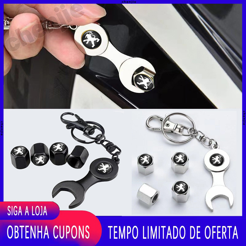 Para Peugeot 4 Peças Tampa De Válvula De Pneu De Roda De Liga De Zinco/Bicicleta Carro Elétrico Motocicleta Caminhão Ace