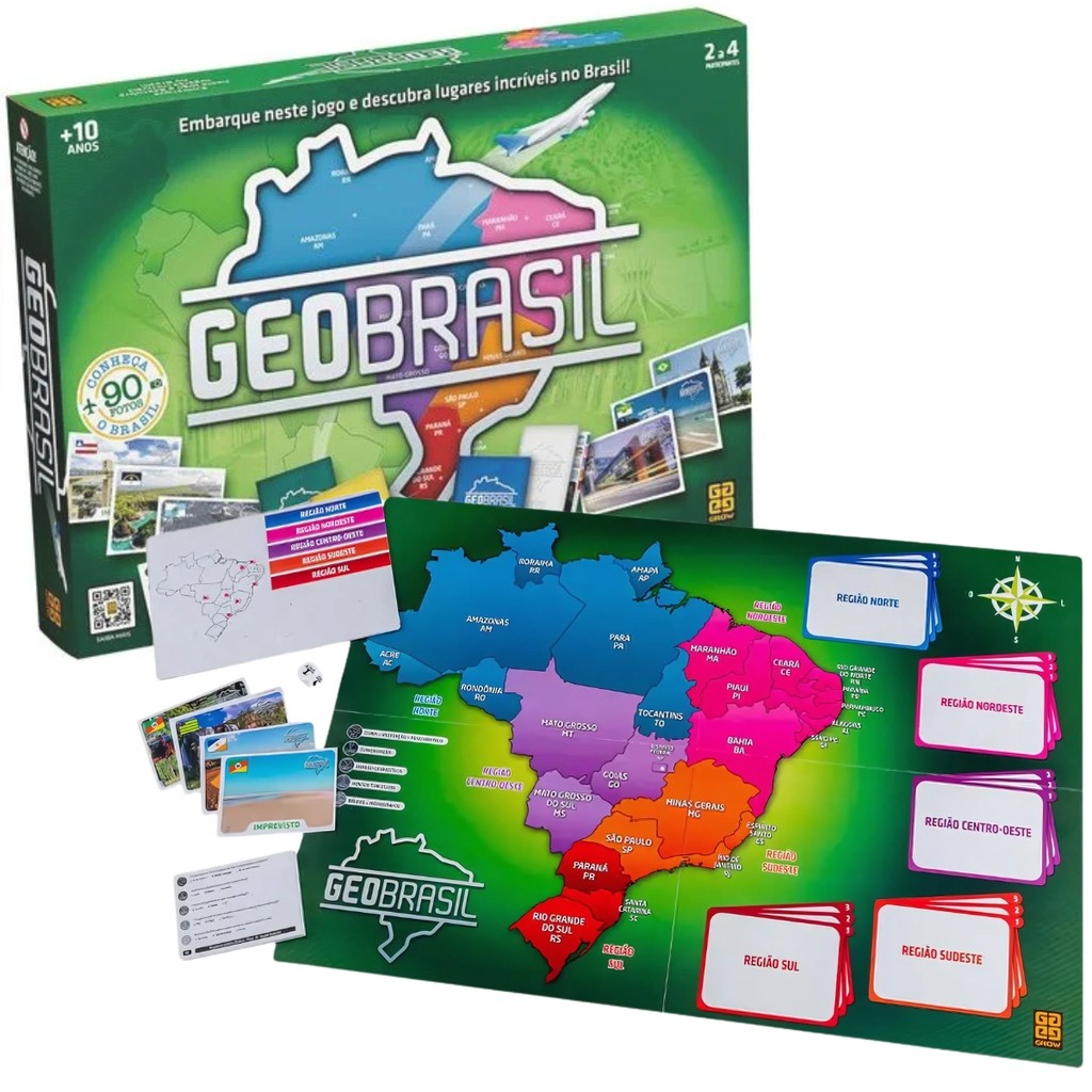 Jogo Geobrasil - Conheça O Brasil - 04558 Grow em Oferta na Shopee